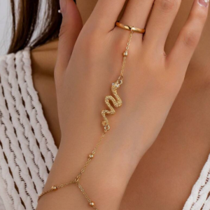 Fashionable Sexy Snake Chain Linked Finger Bracelet (10 Sets)