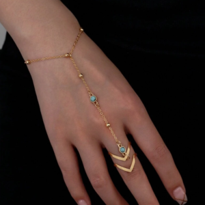 Minimalist Style Bean Chain Ring Bracelet (10 Sets)