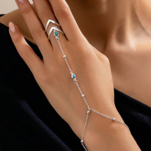 Minimalist Bean Chain Finger Ring Bracelet (10 Sets)