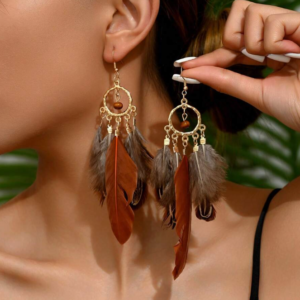 Retro Feather Fashion Earring (10 Sets)