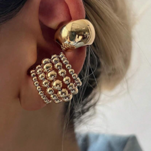 2pcs Exaggerated Wide Copper Clip-On Earring (10 Sets)