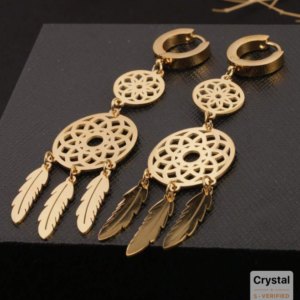 Stainless Steel 3 Hollow Floral Dangle Earrings (10 Sets)