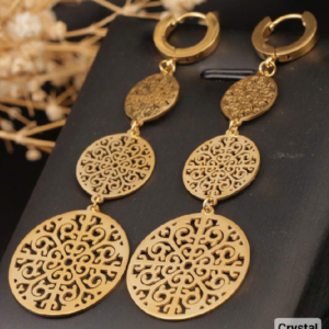 Stainless Steel Hollow Floral Pattern Earring (10 Sets)