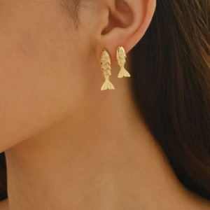 Movable Fish Shaped Earring (10 Sets)
