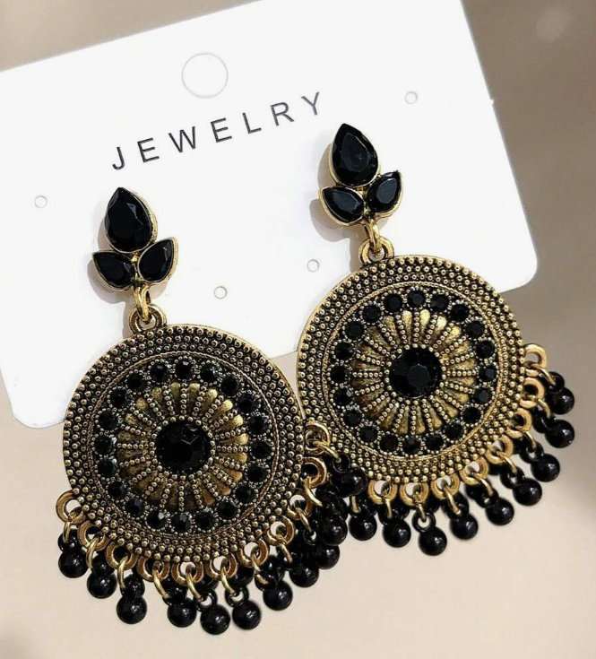 Vintage Style Round Crystal Rhinestone Teardrop Earring (10 Sets) - Image 5