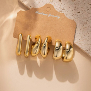 6pcs Geometric Textured Teardrop Bohemian Style Earring (10 Sets)