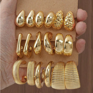 18pcs Geometric Textured Teardrop Bohemian Style (10 Sets)