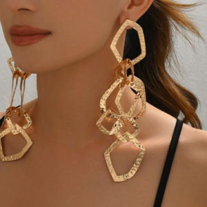 Exaggerated Metal Women's Fashion Earring (10 Sets)