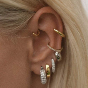 7pcs/set Elegant Basic C-Shape Zirconia Ear Cuff (10 Sets)