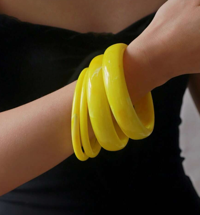 sj25040958518128128 hotyellow 4pcs Set Elegant Vintage Style Bracelet (10 Sets) - Image 9