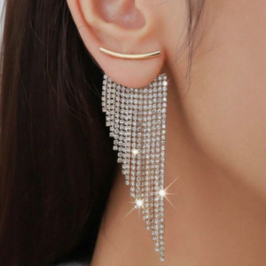 Luxury Crystal Tassel Pendant Earring (10 Sets)