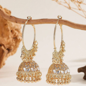 Luxury Hoop Earring with Rhinestone (10 Sets)