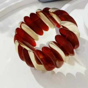 Vintage & Oversized Bohemian Style Acrylic Bead Bracelets (10 Sets)