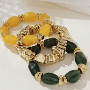 3pcs/set Fashionable Vintage Beaded Bracelet (10 Sets)