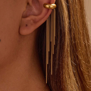 Fashionable High-End Elegant Long Tassel Stainless Steel Earring (10 Sets)