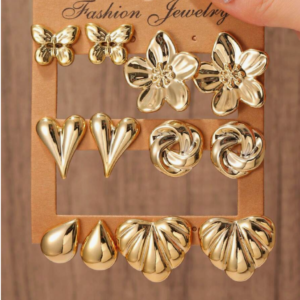 12pcs Fashionable CCB Smooth Flower Earring Set (10 Sets)