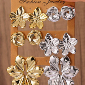 12pcs Minimalist Floral Earring Set (10 Sets)