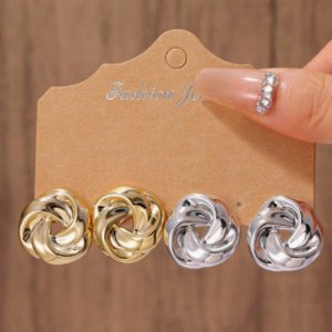 4pcs Minimalist Floral Earring Set C (10 Sets)