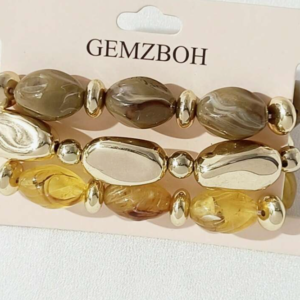 3pcs/set Fashionable Vintage Beaded Bracelet (10 Sets)
