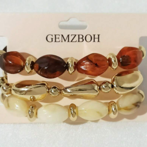 3pcs/set Fashionable Vintage Beaded Bracelet (10 Sets)