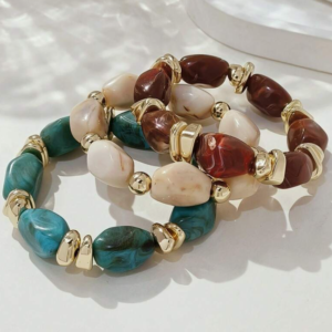 3pcs/set Fashionable Vintage Beaded Bracelet (10 Sets)
