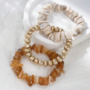 3pcs/set Fashionable Vintage Beaded Bracelet (10 Sets)