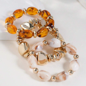 3pcs/set Fashionable Vintage Beaded Bracelet (10 Sets)