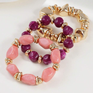 3pcs/set Fashionable Vintage Beaded Bracelet (10 Sets)