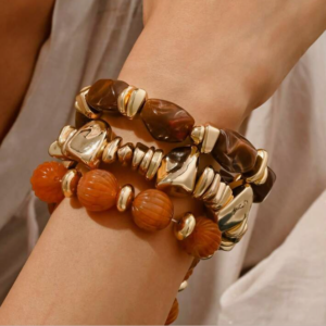 3pcs/ Set Fashionable Vintage Beaded Bracelet (10 Sets)