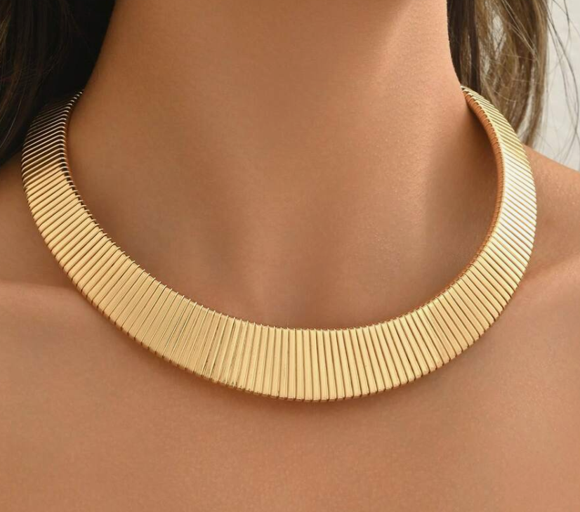sj25091919055521658 Vintage Punk Exaggerated Metal Snake Bone Choker (10 Sets)