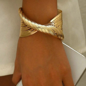 Minimalist Bohemian Style Adjustable Geometric Line Decor Wide Bangle (10 Sets)