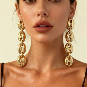 Luxury Punk Minimalist CCB Geometric Long Dangle Earring (10 Sets)