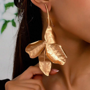 Asymmetrical Metal Petal Leaf Earring (10 Sets)