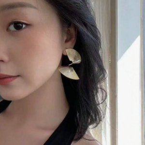 Retro Punk Asymmetrical Spiral Fan-Shaped Clip On Earring (10 Sets)