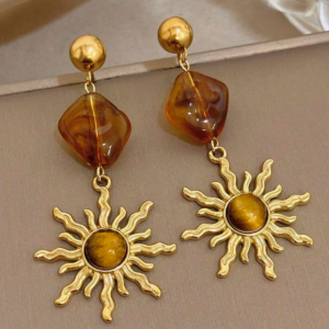 Vintage Sun & Flower Dangle Earring (10 Sets)