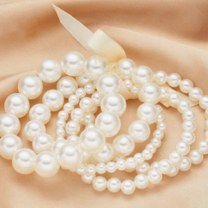 5pcs Faux Pearl Elastic Beaded Bow Bracelet (10 Sets)