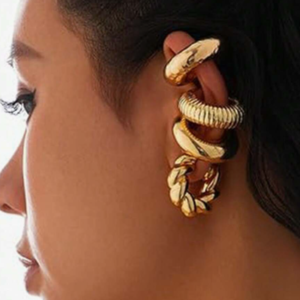 4pcs Chunky No Piercing Ear Cuff (10 Sets)