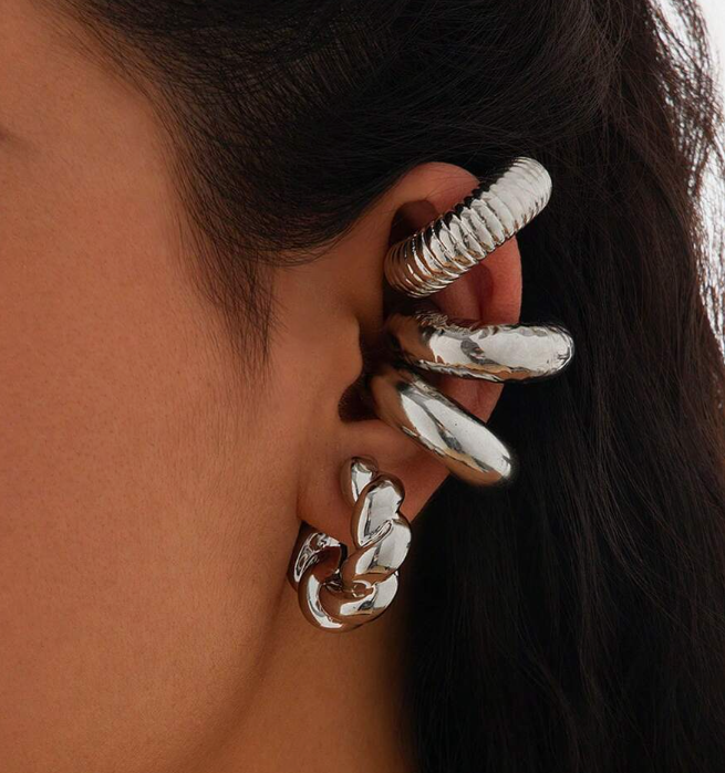 4pcs Chunky No Piercing Ear Cuff (10 Sets) - Image 3