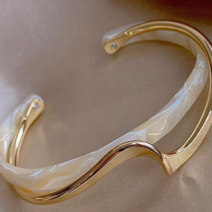 Andkiss Two Tone Structured Cuff Bangle (10 Sets)