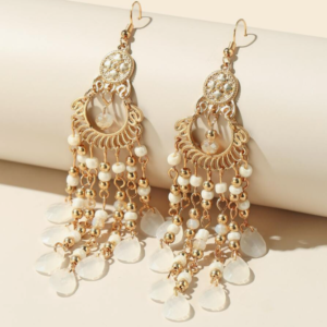 Beads Decor Tassel Drop Earring (10 Sets)