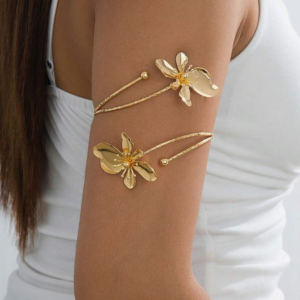 Alloy Enamel Flower Openable Bangle Bracelet (10 Sets)