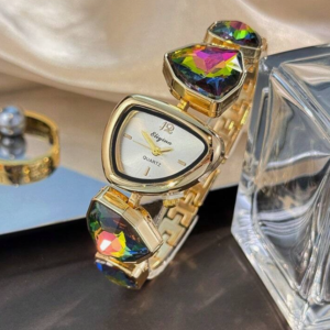 Women Asymmetrical Shape Alloy Colorful Rhinestone (10 Sets)