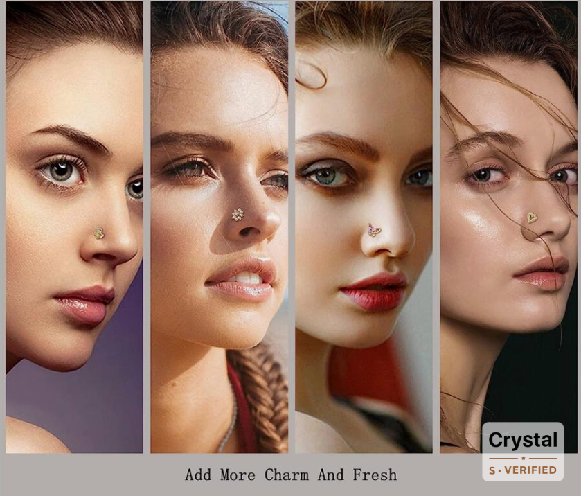 sj2307289900433461 one 16pcs Cubic Zirconia Nose Rings for Women (10 Sets) - Image 3