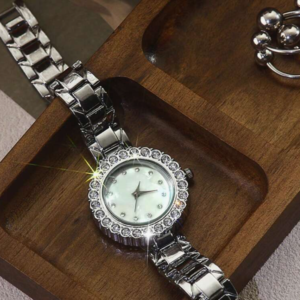 Fashion Luxury Sparkling Diamond Set Belt Quartz Watch (10 Pieces)