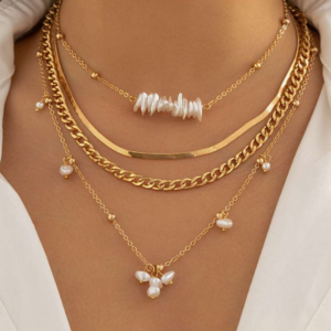 4pcs Multilayered Beaded Necklace Chain (10 Sets)