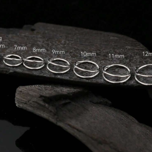 18g Titanium Double Hoop Nose Ring (10 Pieces/Size)