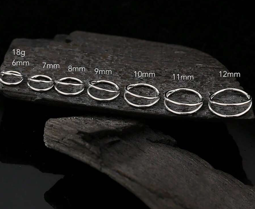 sj25101046746149596 18g Titanium Double Hoop Nose Ring (10 Pieces/Size)
