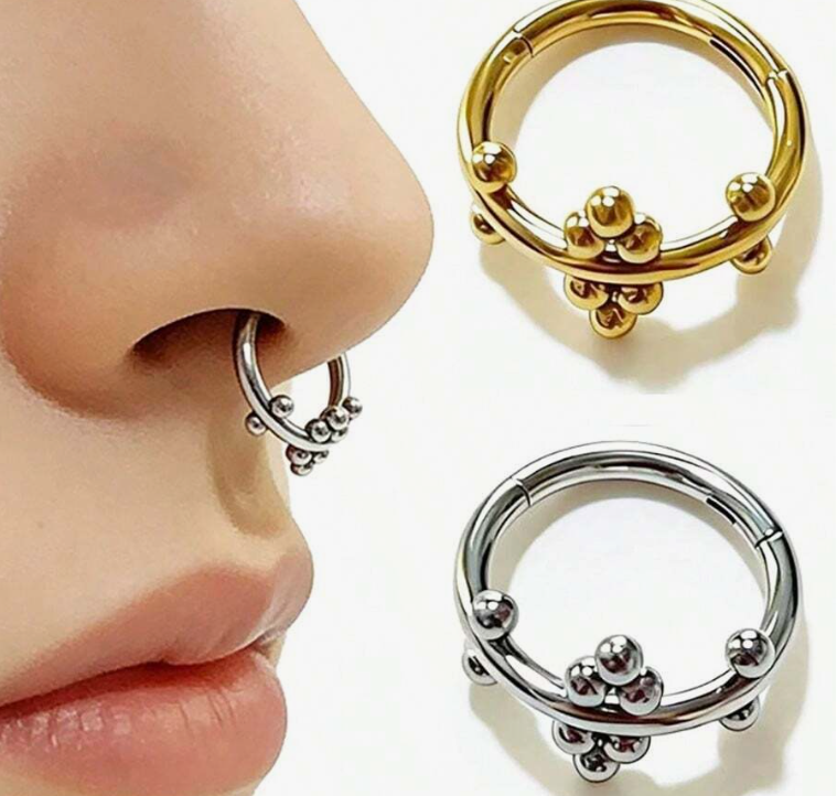 sj260321223868216125777 316L Stainless Steel Nose Ring (10 Pieces/Color)