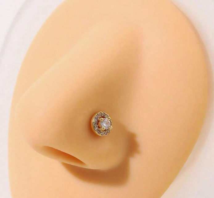 sj260324085692491662235 Fashionable Nose Clip with Zirconia Stone (10 Pieces)