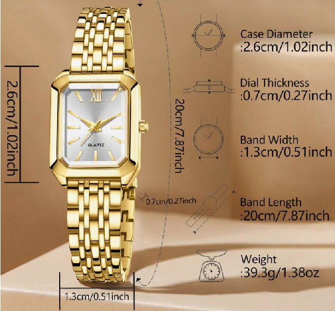 sj260330114483492388831 two 6pcs Women Quartz Watch Heart Jewelry Set (10 Sets) - Image 2